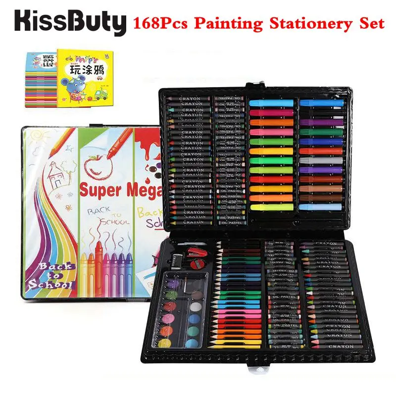 168 шт./компл. наборы для рисования Детский набор акварельная ручка карандаш