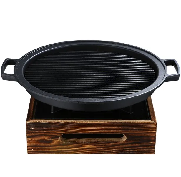 Портативная чугунная мини гриль для барбекю bbg грили Настольная печь teppanyaki отеля