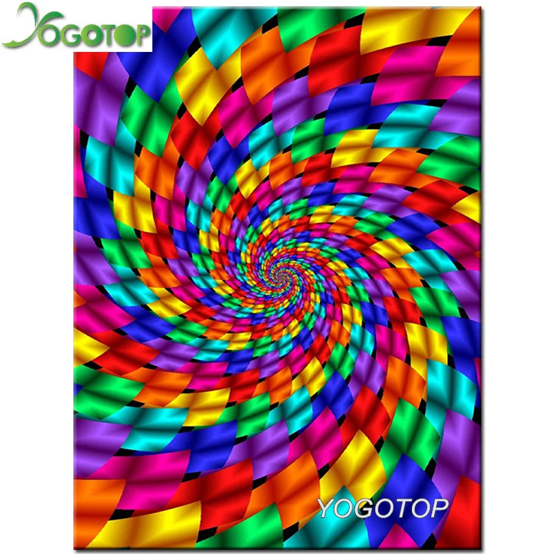 5d алмазная вышивка радуга полный набор абстрактные цветы чувство зрения сделай