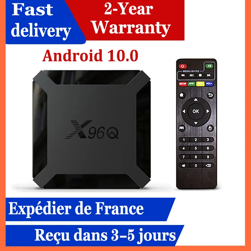 

x96q iptv box Smart Android 10.0 tv box Allwinner H313 1G 8G 2G 16G media player x96 q smart ip tv set top box ship from france