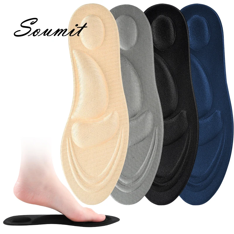

Soumit 4D Massage Insoles Sponge Orthopedic Insole Arch Support Orthotic Inserts Pads For High Heel Shoe Men Women Cushion Soles
