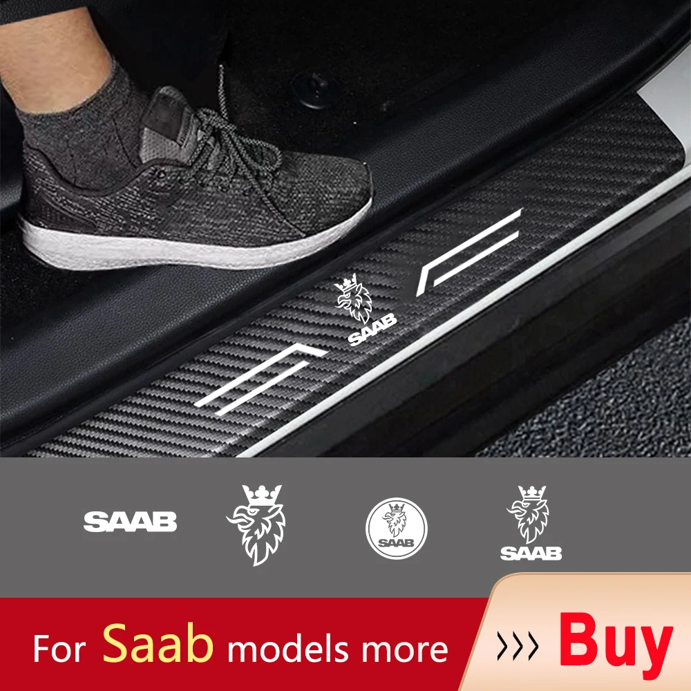 

Scuff Plate Carbon Fiber Car Door Threshold Pedal Stickers For Saab 91 93Hirsch 93x 94 94x Aero X Griffin Hirsch Performance