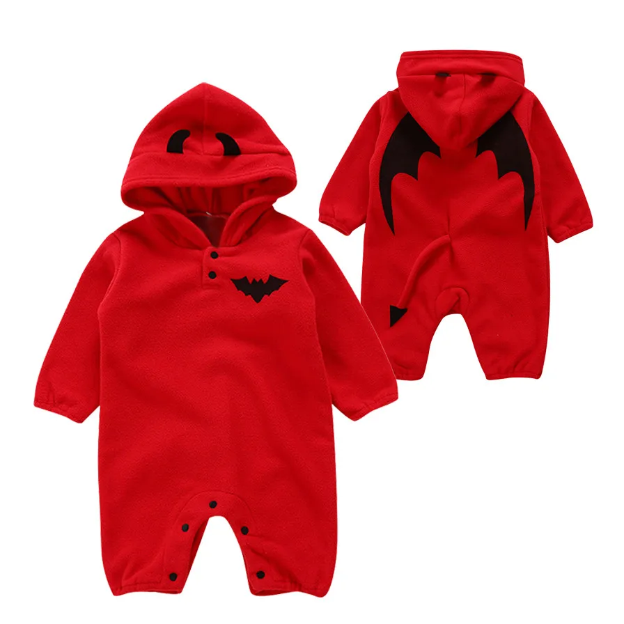 Детская зимняя одежда для новорожденных девочек с рисунком на Хэллоуин Забавный