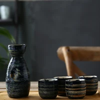 5 PCS Japanese Style Liquor Sake Set Porcelain Traditional Wine Pot Set Ceramic Cup Crafts Temperature Wine Glasses Perfect Gift