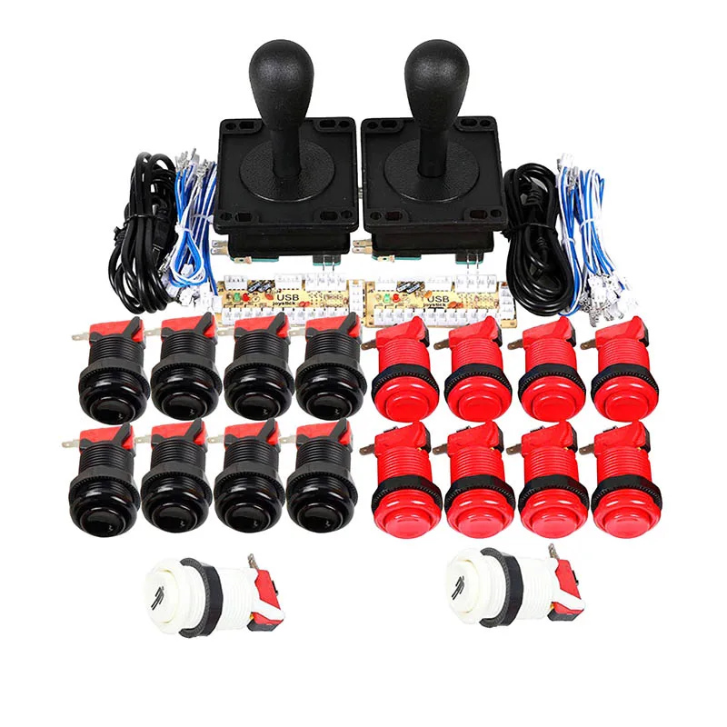 American Style Joystick Arcade Game DIY Parts for Raspberry pi Mame Zero Delay USB Encoder 8 Way 28mm Push Button | Спорт и