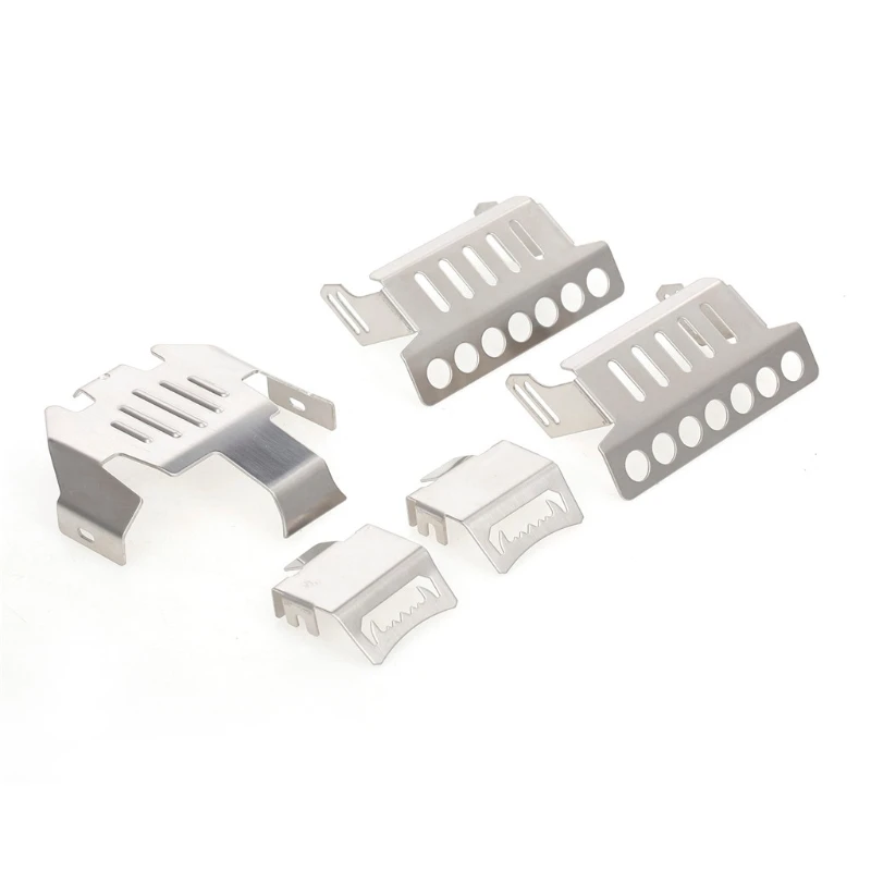 

RC Car Spare Parts Stainless Steel Chassis Armor Protection Anti-crash Skid Plate Kit for TRX-4 Series RC Crawler Car