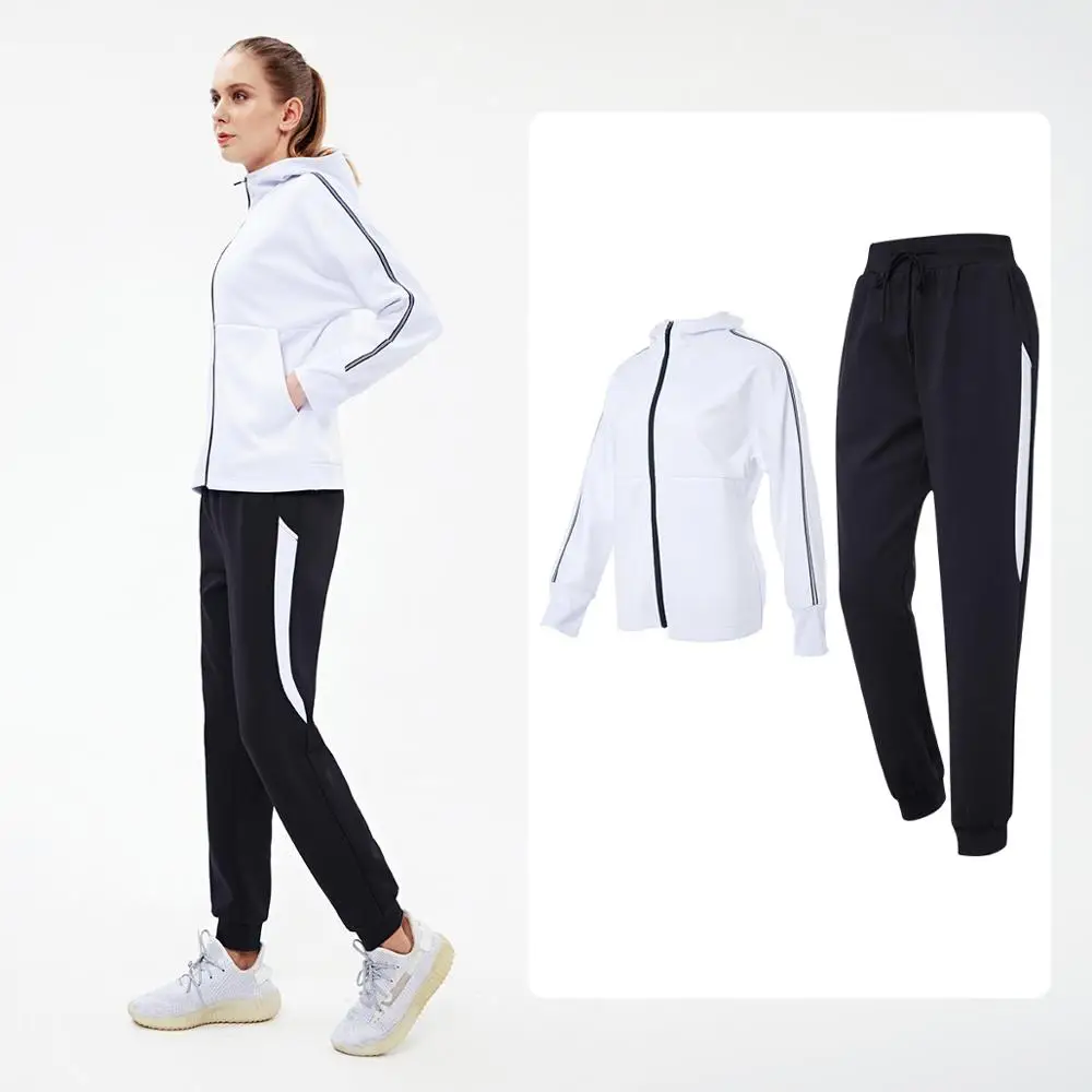 

Jstong Sports Running Women Loose 2 Piece Set Quick Dry Coats Sports Pants Fitness Gym Outdoor Running Suit Clothing