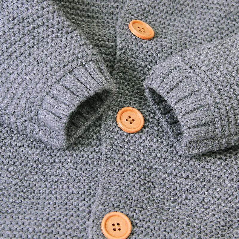 

0-24M Newborn Kid Baby Boy Girl Sweater Winter Warm Thick Romper Hooded Long Sleeve Jumpsuit Cute Sweet Children Sweater