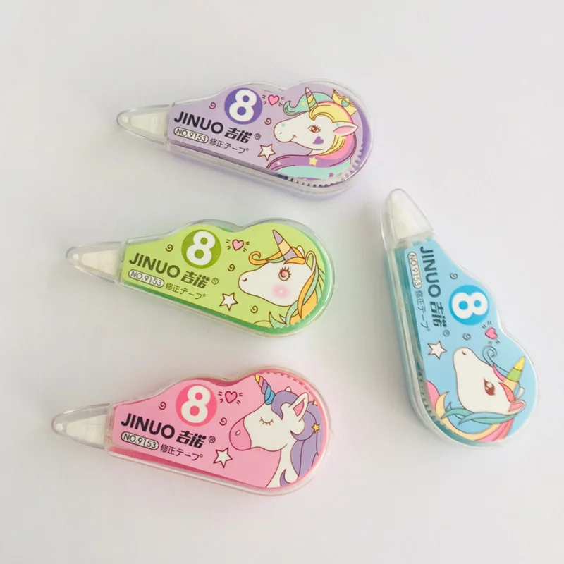 4 шт./упак. Единорог Корректирующая лента мультфильм стикер для канцелярских