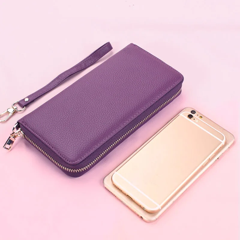 Women's Leather Long Wallet 2022 New Multi-card Zipper Wallet Multi-card Card Holder
