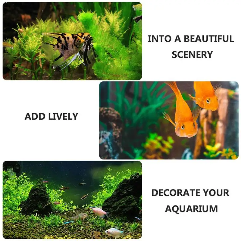 

2pcs Safe Lifelike Multipurpose Durable Fish Tank Microlandscapes Sea Tree Ornaments