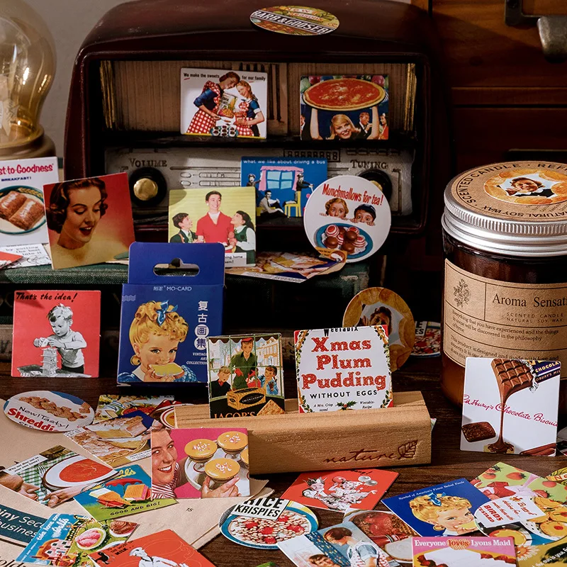 45 шт./корт. Ретро Художественная серия украшения для еды наклейки канцелярские