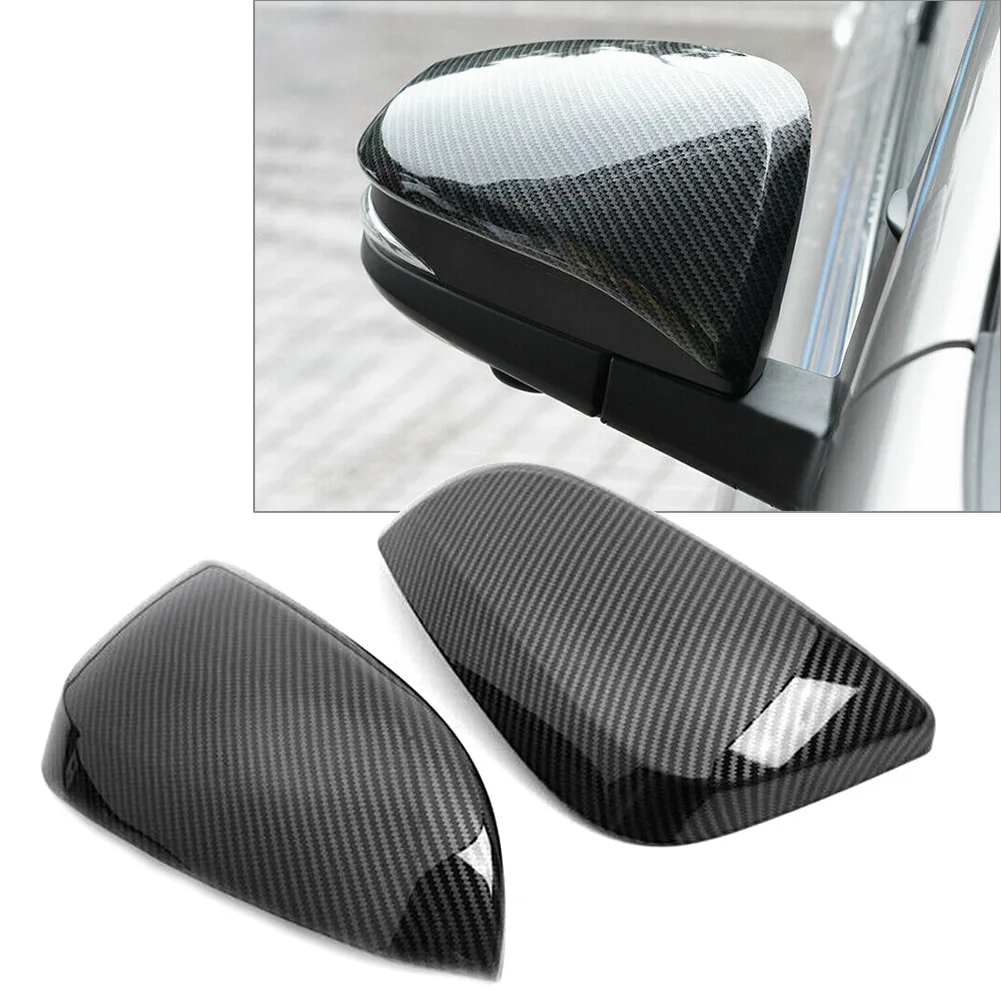 2Pcs Carbon Fiber ABS Car Styling Side Door Rearview Mirror Cover Trim For Toyota Hilux Revo 2015 2016 2017 2018