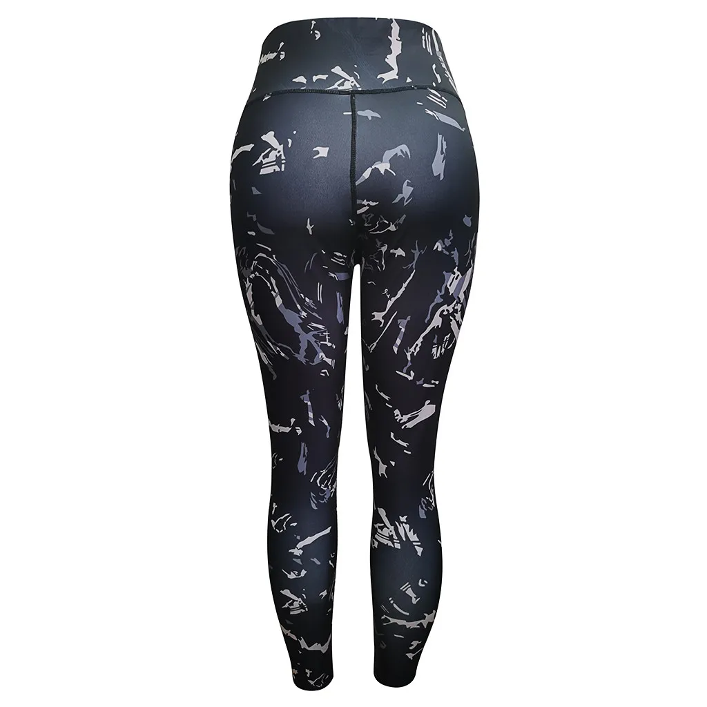 Женские штаны для йоги с принтом @ 40 спортивные Леггинсы фитнеса|Штаны тренировок