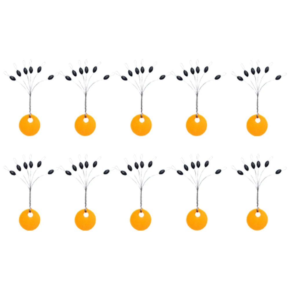 

60pcs 10 Group Set Rubber Space Beans Stopper for Sea Carp Fly Fishing Bait Fish Float Tools