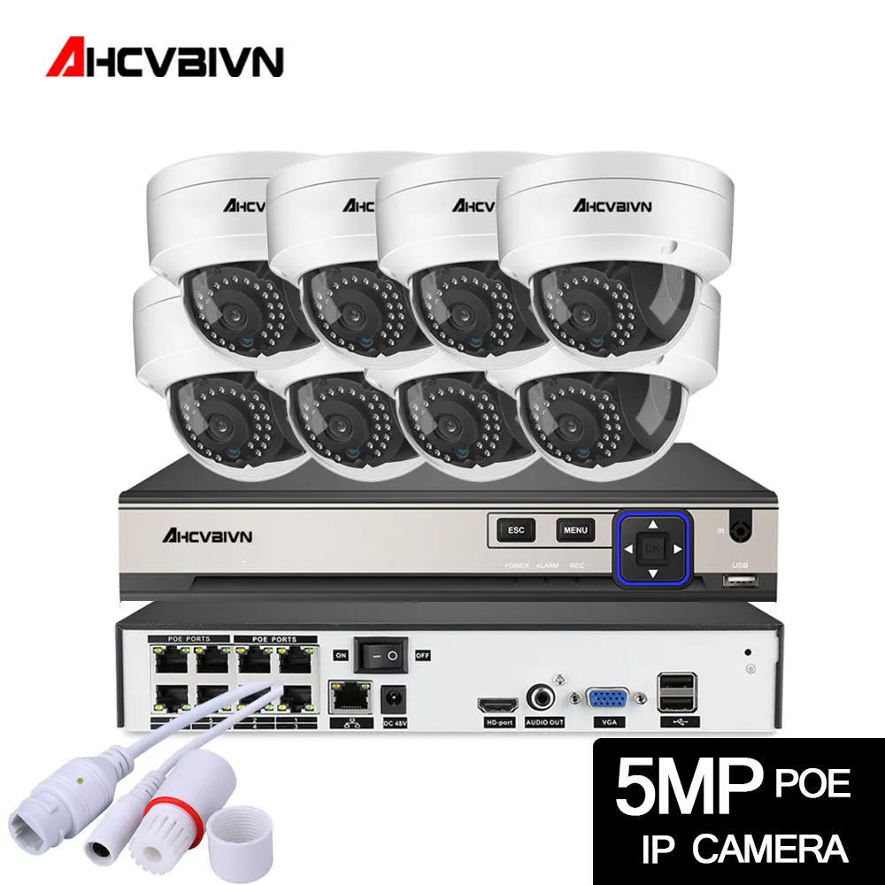 Фиолетовый AHCVBIVN CCTV Камера в Survrillance Системы NVR 8CH Full HD 5MP до 16*5 Мп IP Камера POE 48V 802.3af/Oudoor набор - Цвет: Фиолетовый