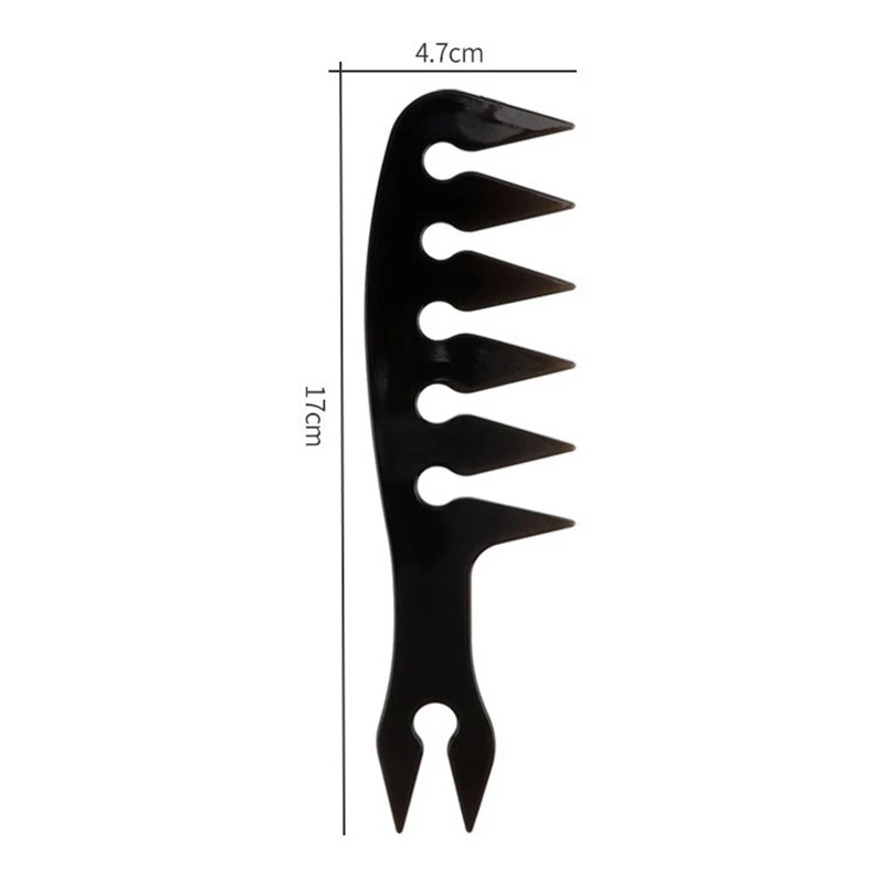 

5PCS Retro Oil Head Comb Wide Tooth Hair Brush Comb Professional Hair Dyeing Comb Men's Styling Tools