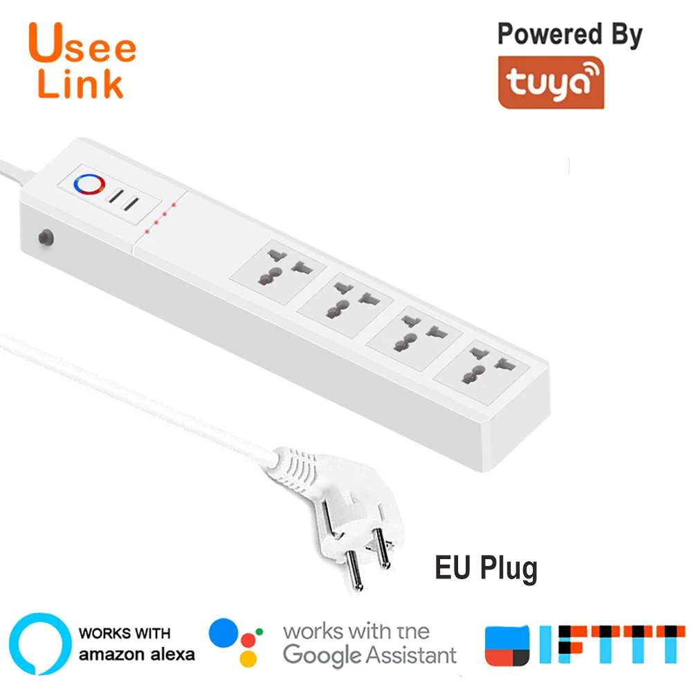 Умный удлинитель питания UseeLink с Wi Fi универсальные розетки USB разъемами