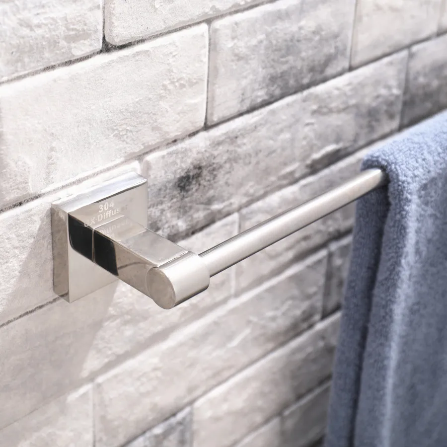 Одиночная вешалка для полотенец Квадратный держатель из полированной