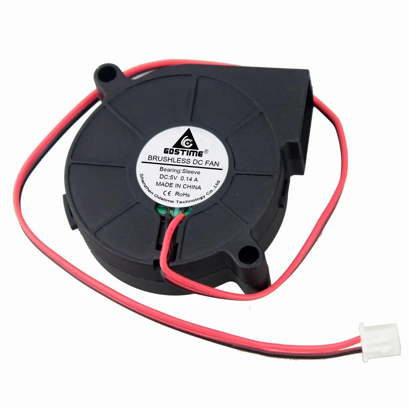 2 шт. партия Gdstime DC 5V 2Pin вентилятор 50 мм 50x50x15 5 см Бесщеточный Охлаждающий Высокая