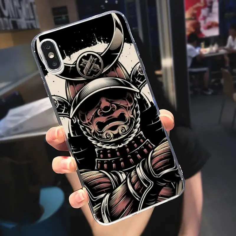 

Japanese samurai oni mask anime Phone Case Transparent soft For iphone 5 5s 5c se 6 6s 7 8 11 12 plus mini x xs xr pro max