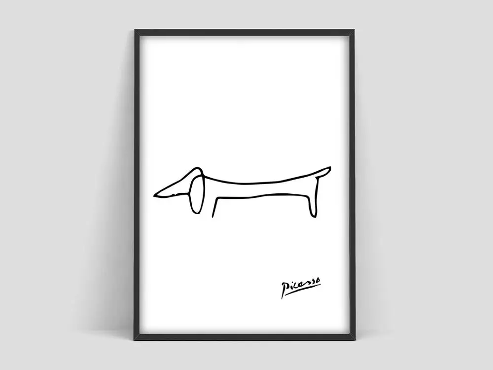 Пикассо собаки табло Picasso эскиз Постер &quotПикассо&quot с принтом &quotСобака&quot