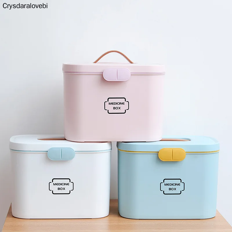 

First Aid Kit Box Storage Organizer Large Medical Box Plastic Container Multi-layer Medicine Box Nordic Home Medicine Cabinet