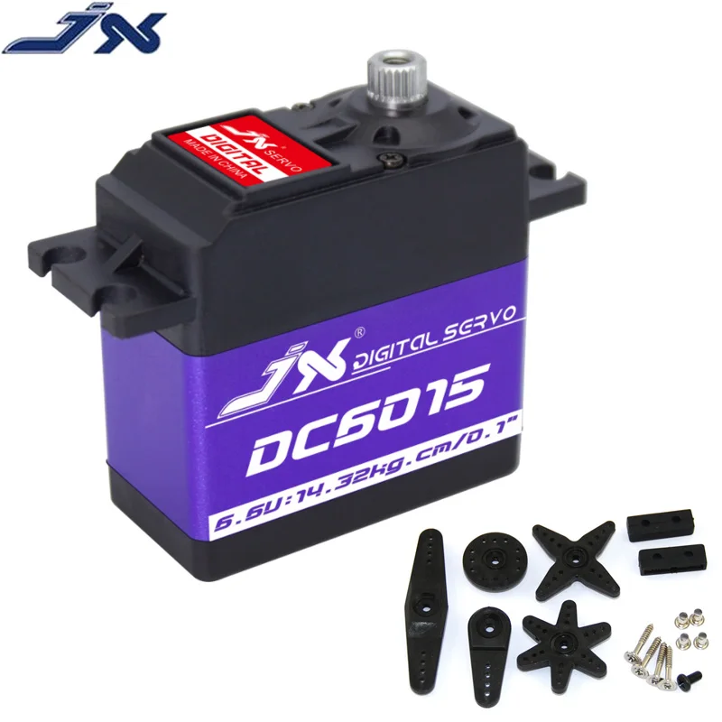 JX сервопривод DC6015 15 кг алюминиевый корпус металлическая шестеренка цифровой