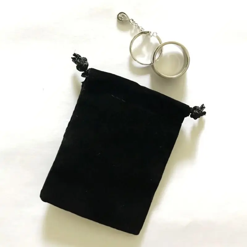 50 шт. Черный Бархатный Чехол сумка для упаковки ювелирных изделий небольшой
