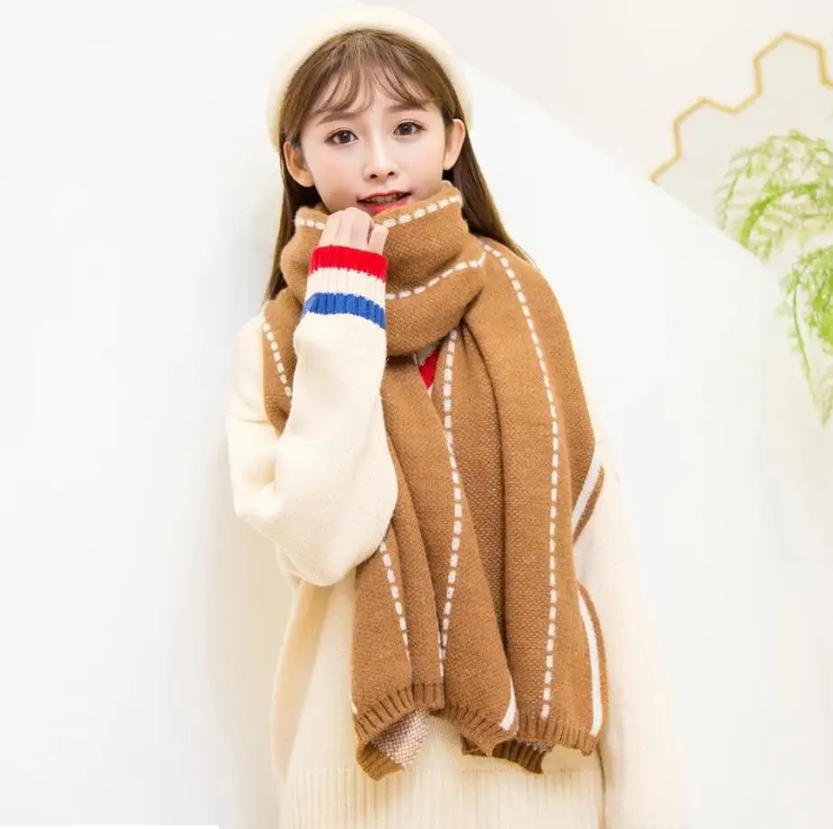 color 2 Женский шарф grueso шаль caliente bufanda grande chal mujeres envolturas Винтаж Polar a prueba de viento chal шарфы 140*140 см - Цвет: color 2