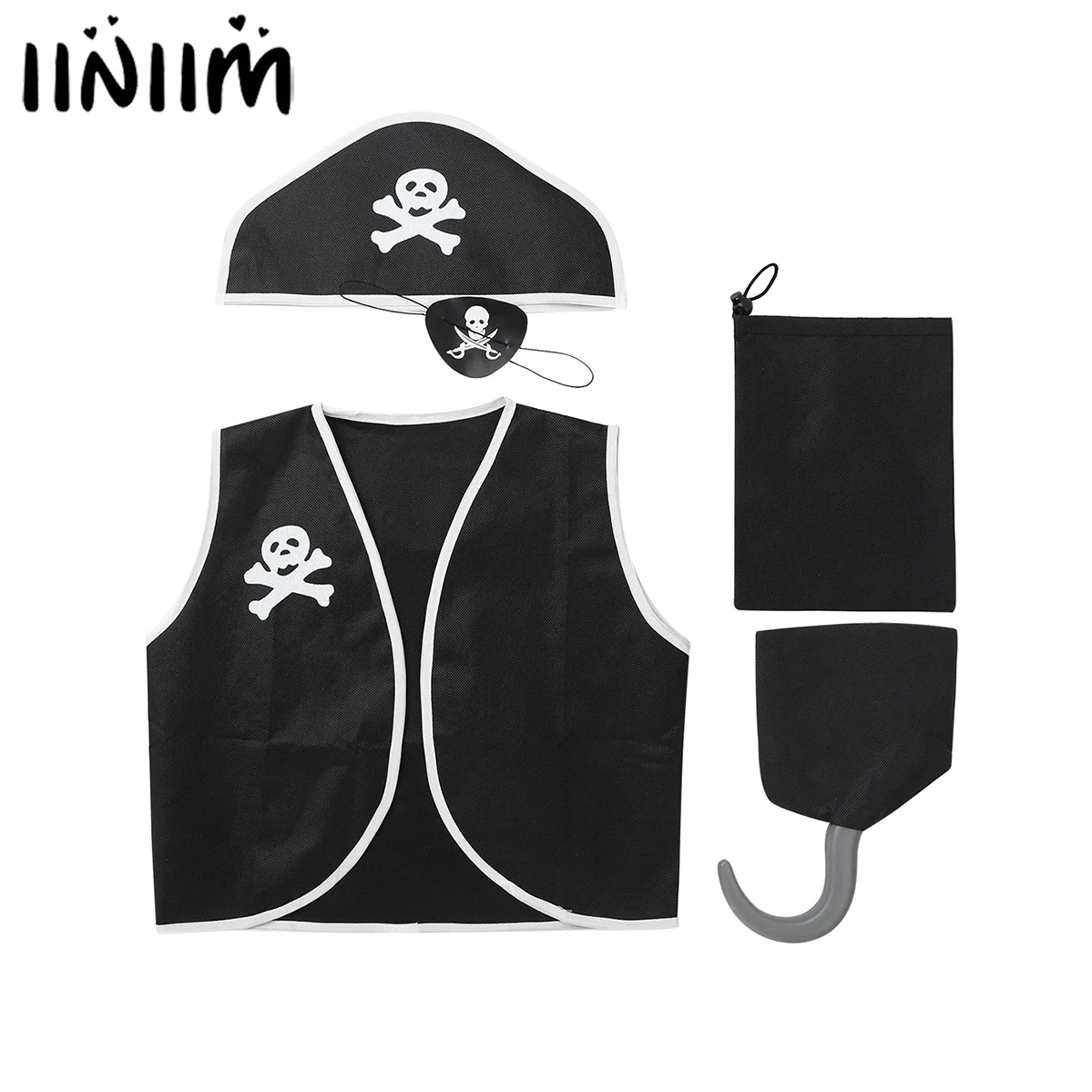 5 шт. Детский костюм на Хэллоуин для мальчиков и девочек пиратской колонии