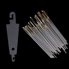 Иглы для шитья, из кожи, с круглой головкой, с тупым пинтом, заостренным призмой, острый инструмент для вышивки, шитья, золотой хвост, игла с большим ушком, 1630 шт.
