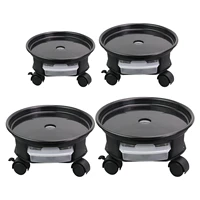 round movable flower pot stand with drawer drain water storage tank plant holder tray plant saucer pot with wheels and brake