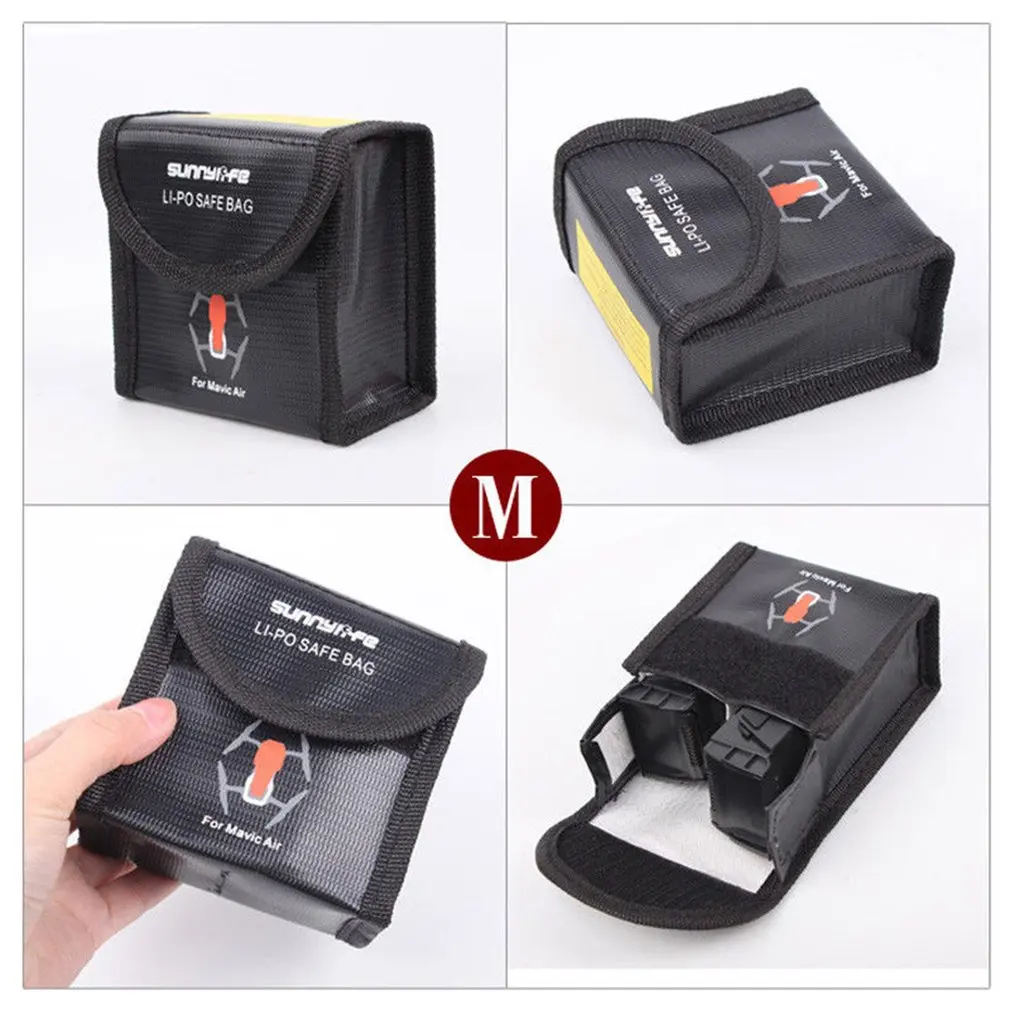 

Portable Size Heat Resistance Explosion-Proof Storage Bag Battery LiPo Safe Bag Suitable For DJI Mavic Air Drone