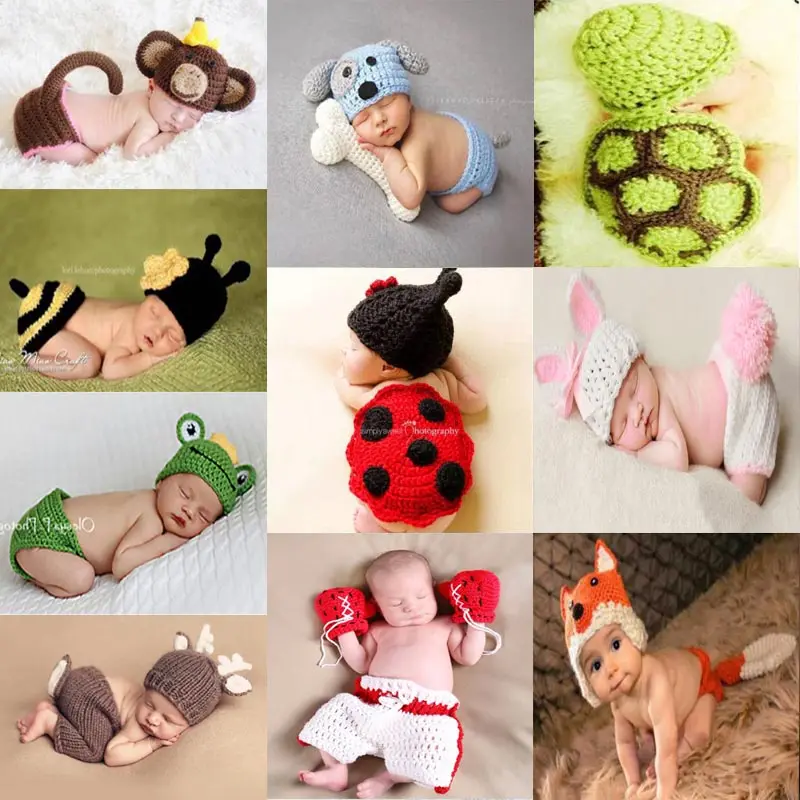 newborn photography props crothet baby clothes boy clothing boys accessories infant girl costume crocheted handmade outfit