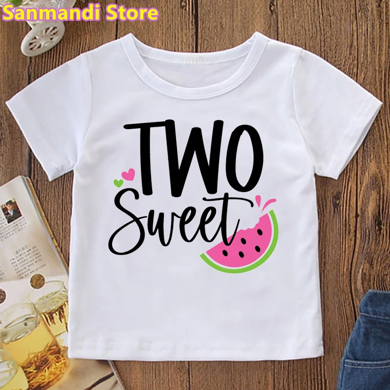 

Футболка для девочек с принтом в виде арбуза