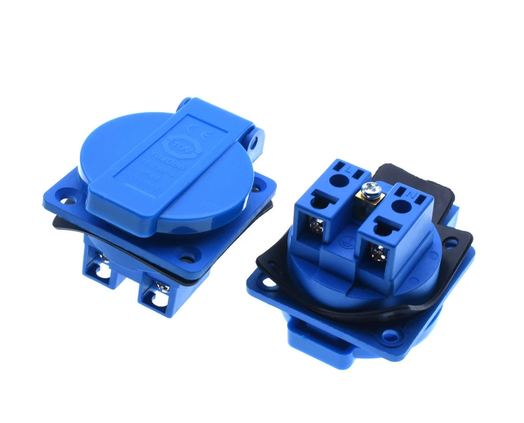 16A 250V Синий генератор Управление Панель Германия Водонепроницаемый розетка