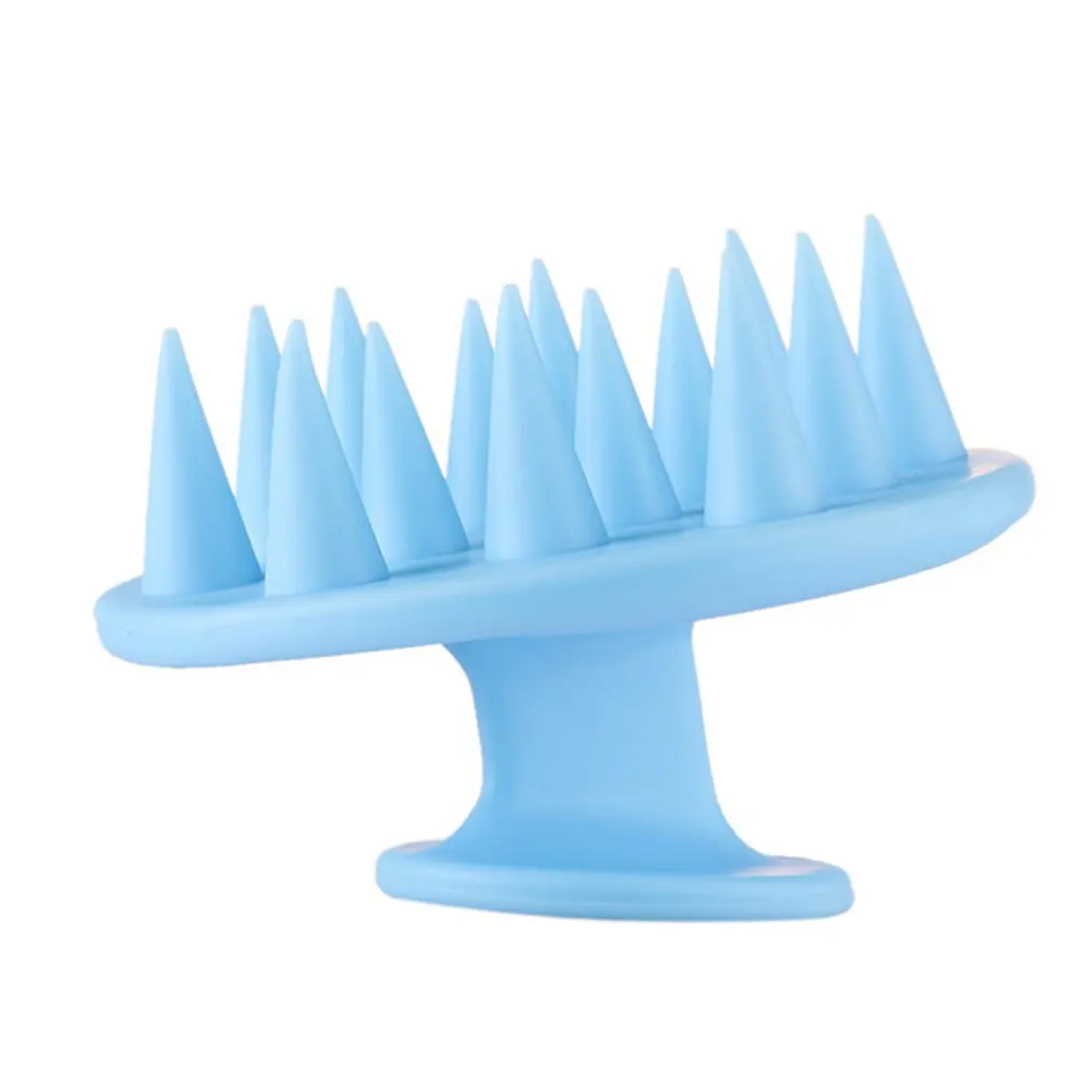 

Head Massage Cleaning Comb Hair Brush Shampoo Scalp Massager Soft Silicone Bristles Exfoliating Scalp Scrubber