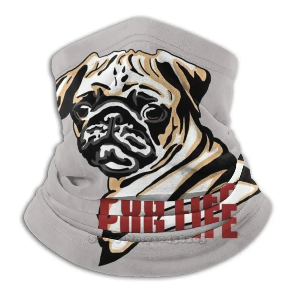 

Бандана с 3D рисунком мопса, мягкая флисовая маска для лица и шеи, спортивный шарф для Мопсов, собак, Мопсов, поп-арт, модная забавная одежда