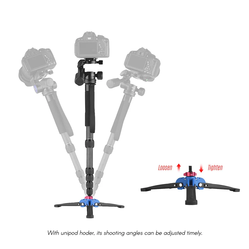 Портативный монопод Andoer из углеродного волокна 6 секционный для камеры Canon Nikon Sony