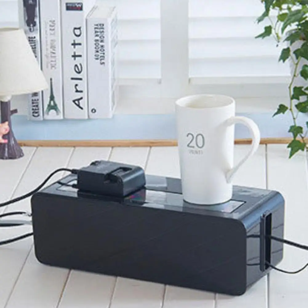 

Cable Storage Box Power Strip Wire Case Anti Dust Charger Socket Organizer Network Line Storage Bin Charger Wire Management