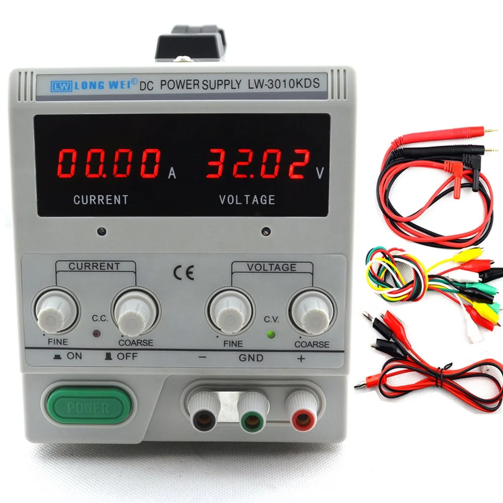 

High Precision 4 Digits DC Regulated Power Supply 30V 10A 3010KDS LED Display Laboratory Switching Power Supply