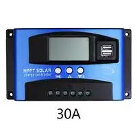 30A 30/40/50/60/100A Солнечный контроллер заряда двойной USB ЖК-дисплей 12 В 24 В Авто Солнечная Панель зарядное устройство регулятор с нагрузкой - Цвет: 30A