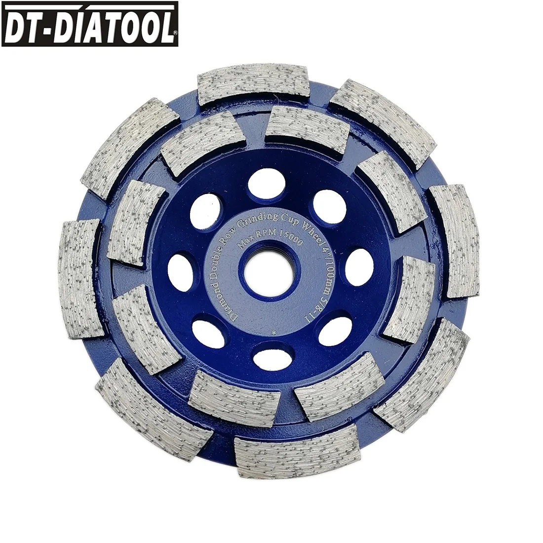 DT DIATOOL 1 шт. 5/8 11 диаметр резьбы 4 дюйма/100 мм Алмазный двухрядный шлифовальный круг