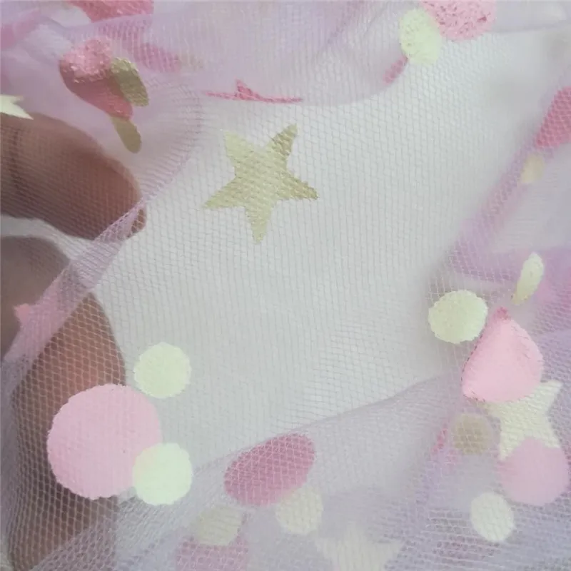 Тюль блёстки ткань Mickey звезды Свадебная вечеринка платье принцессы юбка пачка