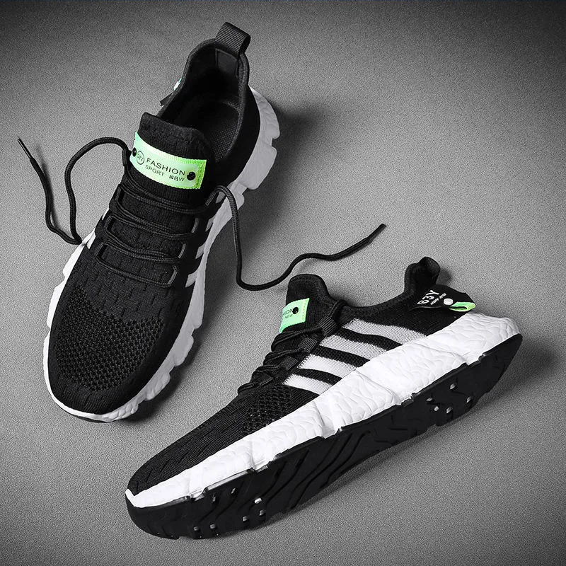 Мужские/женские кроссовки легкие из дышащей ткани с сеточкой и шнурками подходят