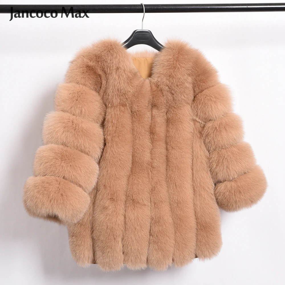 Шубы из натурального Лисьего меха женские зимние модные меховые куртки