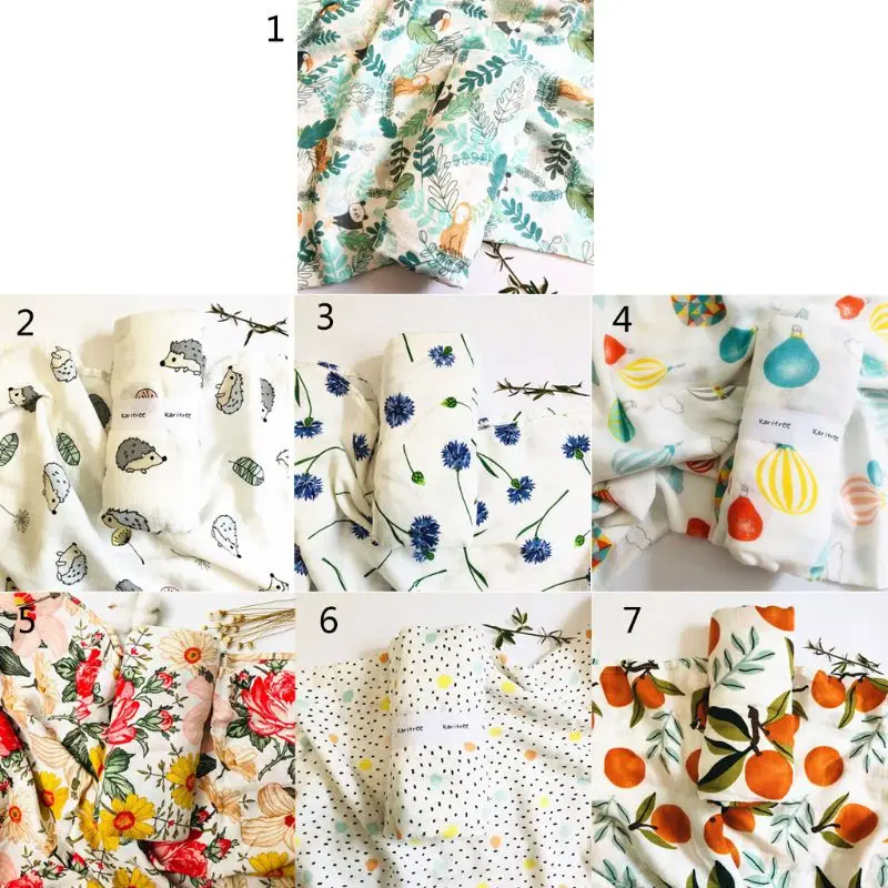 

Baby Swaddles Newborn Blankets Bath Gauze Infant Wrap Sleepsack Stroller Cover K1KC