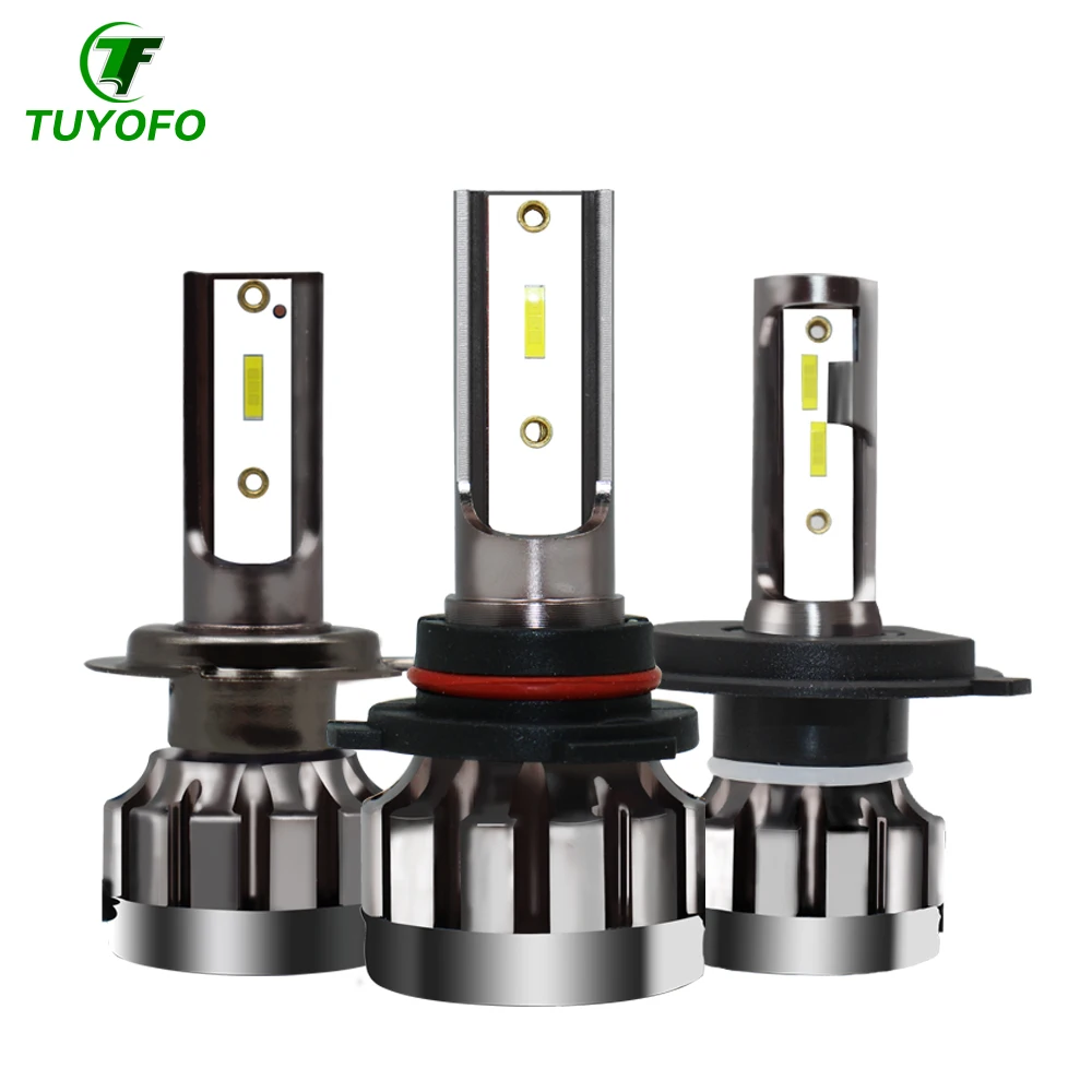 TUYOFO A10 2 шт. H4 светодиодный лампы H7 H11 H8 9006 HB4 9005 HB3 авто фары 90 Вт 18000LM высокое ближнего и дальнего света лампы автомобильные лампы 6000K