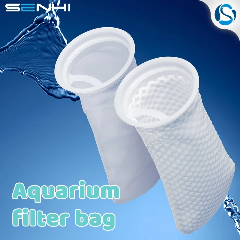 

Сумка для аквариума SENHI, мешок для фильтров с Сотами 3D, мешок для фильтров белых точек, сетчатый мешок, мешок из материала для фильтров